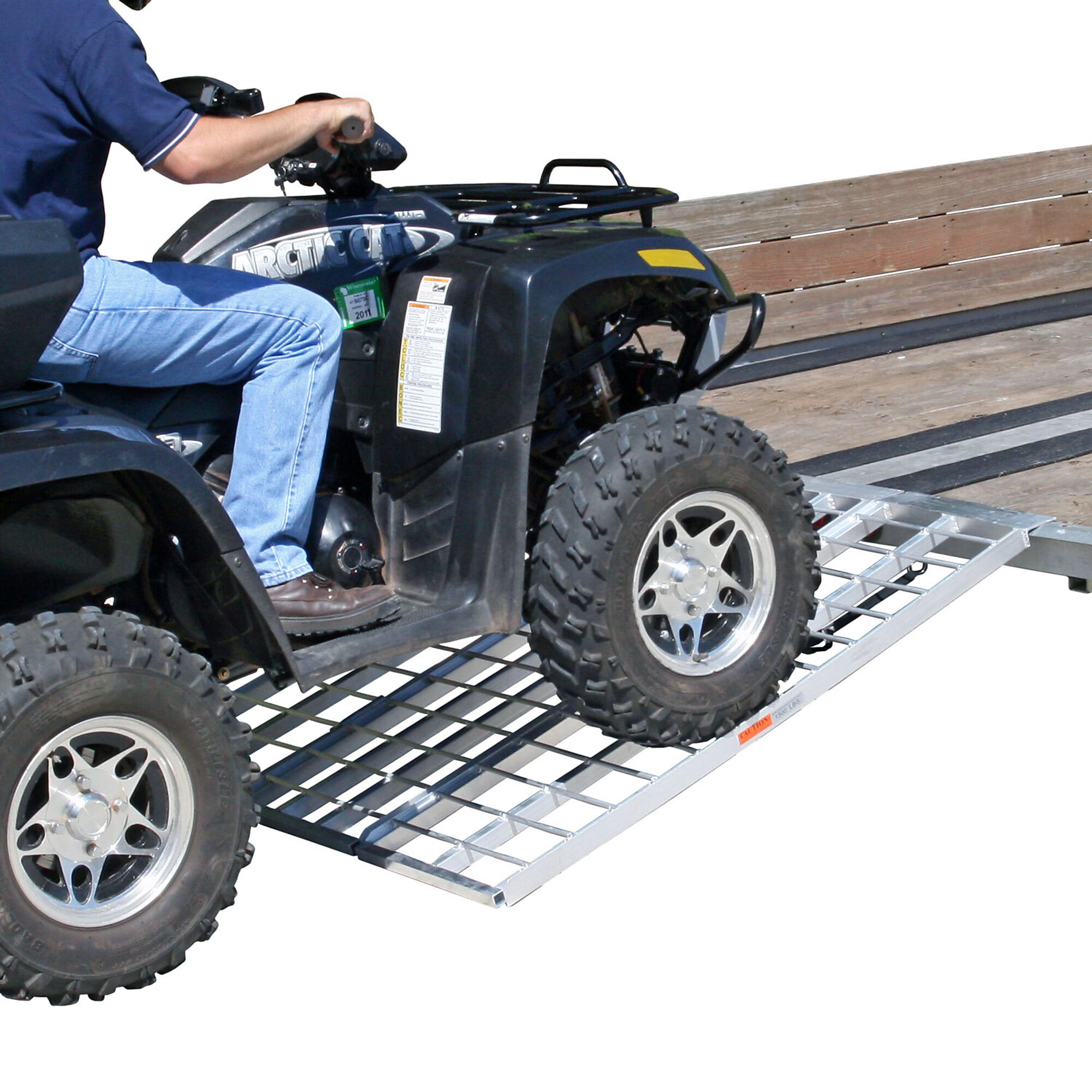 Black Widow, Alum. Tri-Fold ATV Trailer Ramp, Max. Ramp Length 60 in, Surface Width 49.13 in, Capacity 1500 lb, Model# TF-6050-1500A-ATV